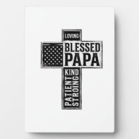 Blessed Papa Cross Christian Vintage Typography De