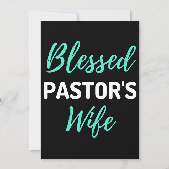 Blessed Pastor's Wife Thank You Card (Front)