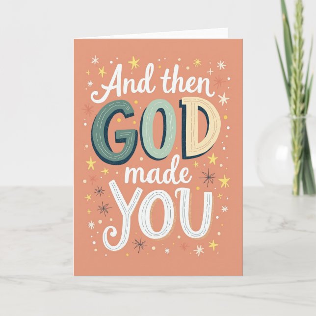 Blessed Peach Birthday Card (Front)