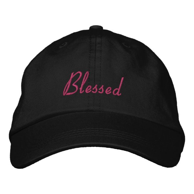 Blessed Personalised Embroidered Baseball Cap (Front)