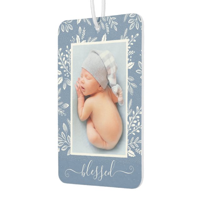 BLESSED Personalised Photo Car Air Freshener (Left)