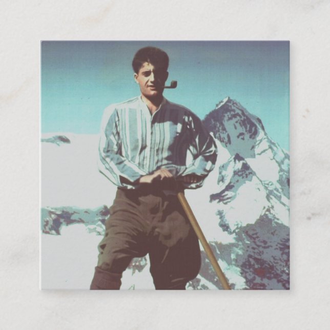 Blessed Pier Giorgio Frassati Square Business Card (Front)