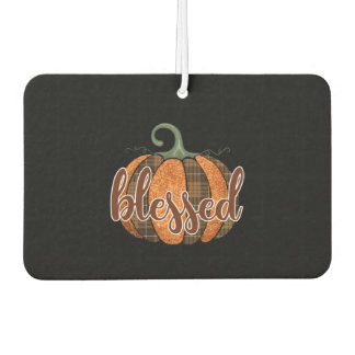 Blessed pumpkin car air freshener