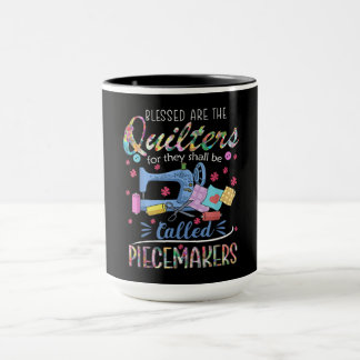 Blessed Quilters Piecemakers Quilting Sewing Gift Mug