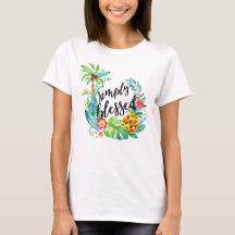 Blessed Quote Inspirational Tropical Christian