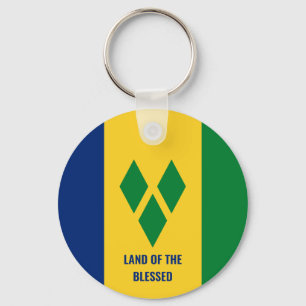 Blessed   Quote St Vincent and the Grenadines Flag Key Ring