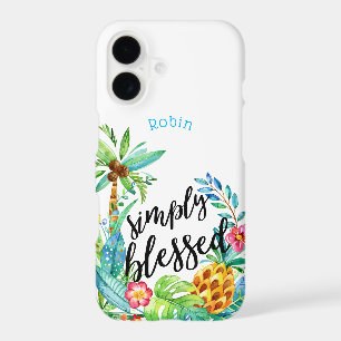 Blessed Quote Tropical Floral Name Inspiration