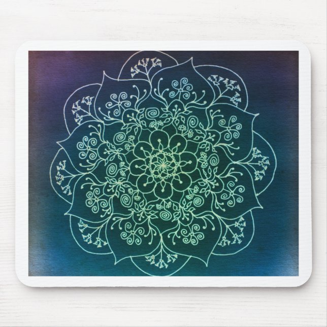 Blessed Rain Mandala Mouse Pad (Front)