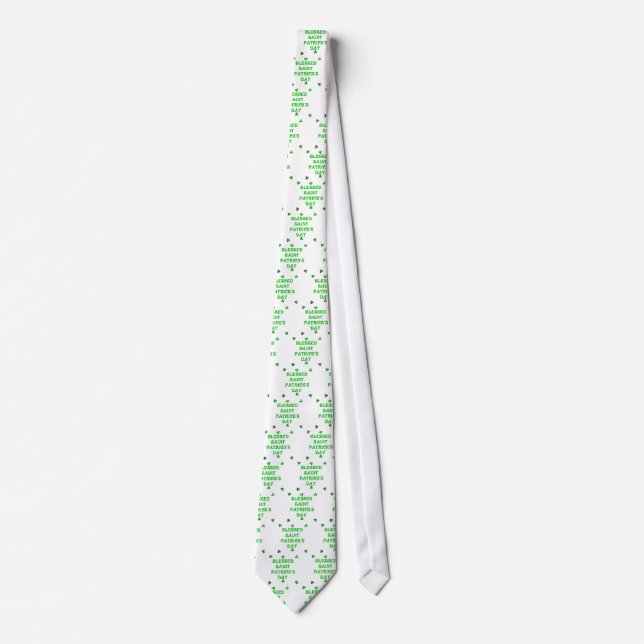 Blessed Saint Patrick's Day (1) Tie (Front)