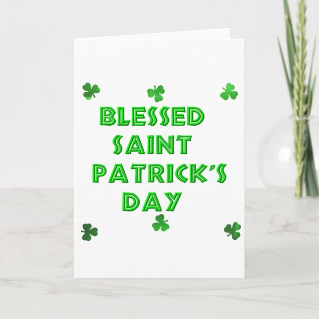 Blessed Saint Patrick's Day (2) Card (Front)