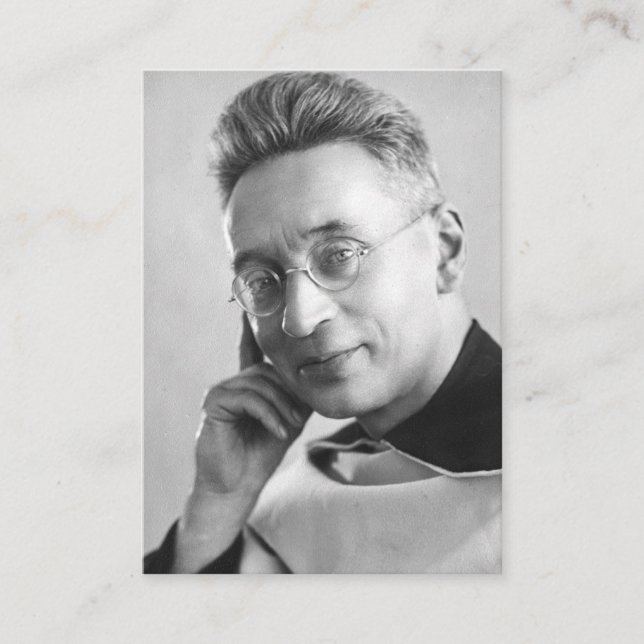 Blessed Saint Titus Brandsma Catholic Prayer Pries Place Card (Front)