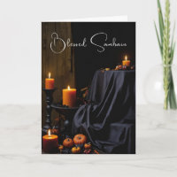 Blessed Samhain Halloween Pumpkin Candles