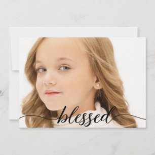Blessed Script 1st Holy Communion Photo Thank you