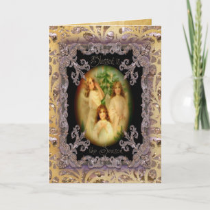 Blessed Season Victorian Holiday Card