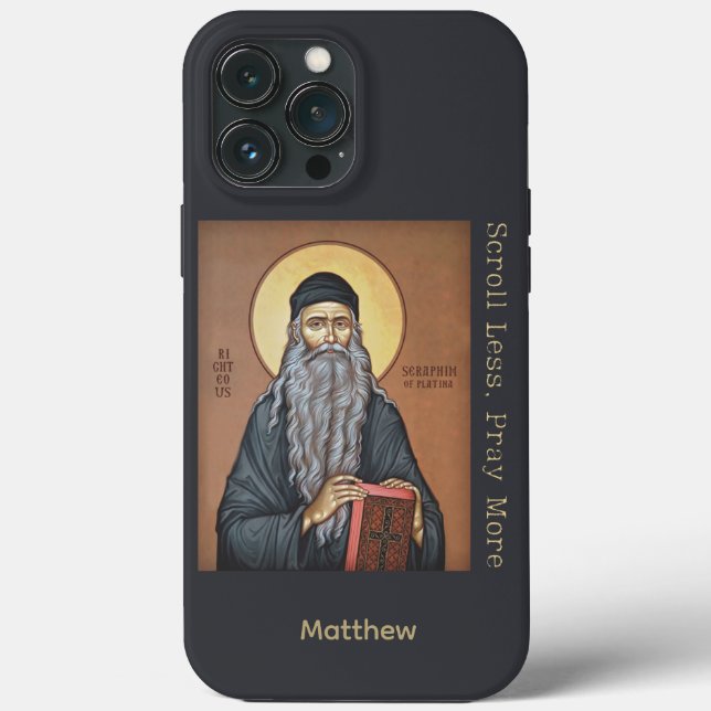Blessed Seraphim Rose of Plantita Custom Name Case-Mate iPhone Case (Back)