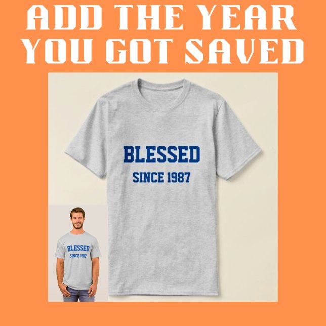 Blessed Since Year Athletic Men's T-Shirt (Creator Uploaded)