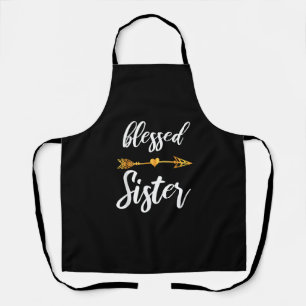 Blessed Sister Shirt Girls Women Family Thanksgivi Apron
