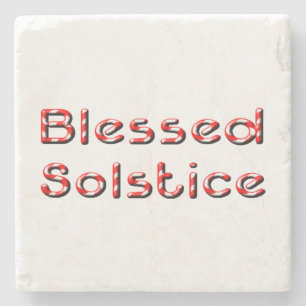 Blessed Solstice Stone Coaster