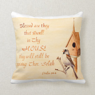 Blessed Sparrow Scripture Verse Pillow