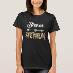 Blessed Stepmom Leopard Mother's Day Thanksgiving T-Shirt