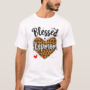 Blessed Stepmom Leopard Print Nana Mother's Day Gr T-Shirt