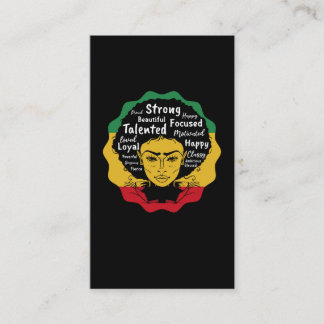 Blessed Strong Afro Women Business Card