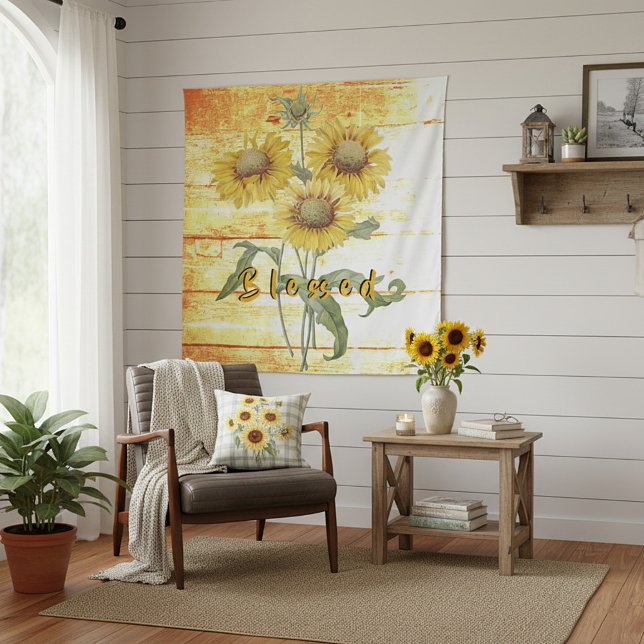 Blessed sunflowers tapestry (Creator Uploaded)