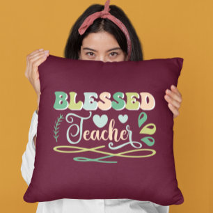 Blessed Teacher Back to School Design Cushion