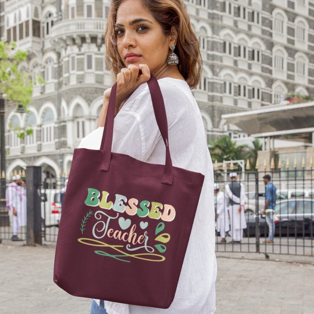 Blessed Teacher Back to School Design Tote Bag (Creator Uploaded)