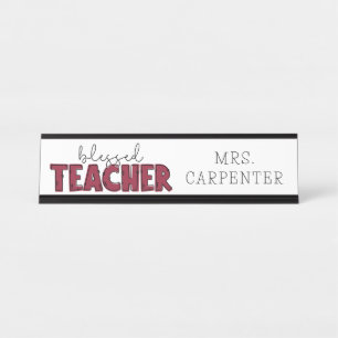 Blessed Teacher Desk Name Plate