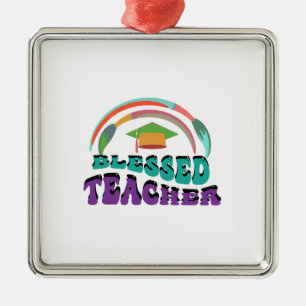 Blessed Teacher Metal Tree Decoration