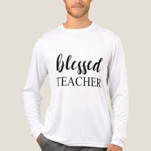 Blessed Teacher Typography Tri-Blend Shirt