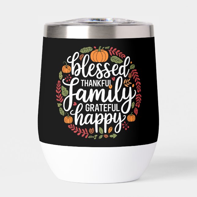 Blessed Thankful Family Thanksgiving Dinner (Front)