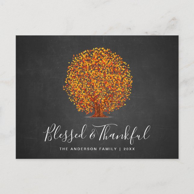BLESSED & THANKFUL | Thanksgiving Postcard (Front)