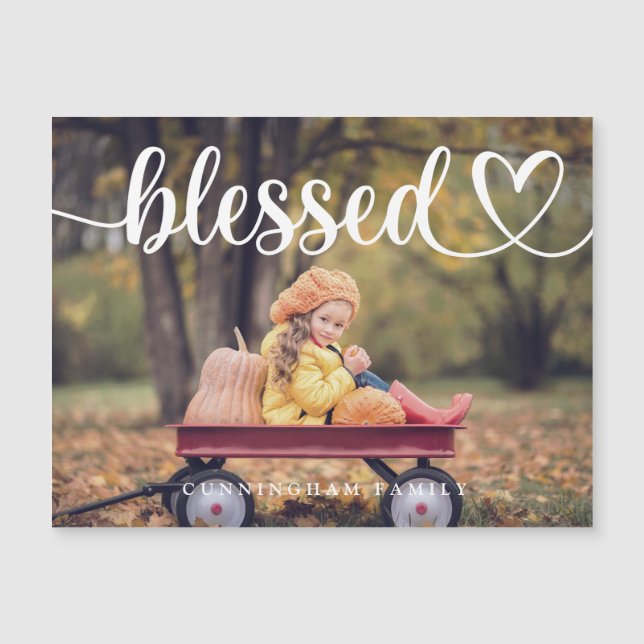 Blessed Thanksgiving Simple Family Photo (Front)