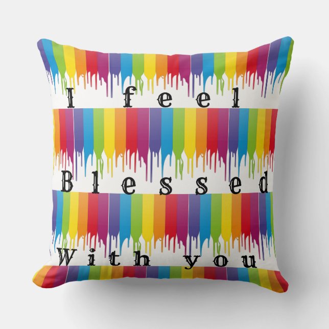 blessed Throw Pillow (Front)