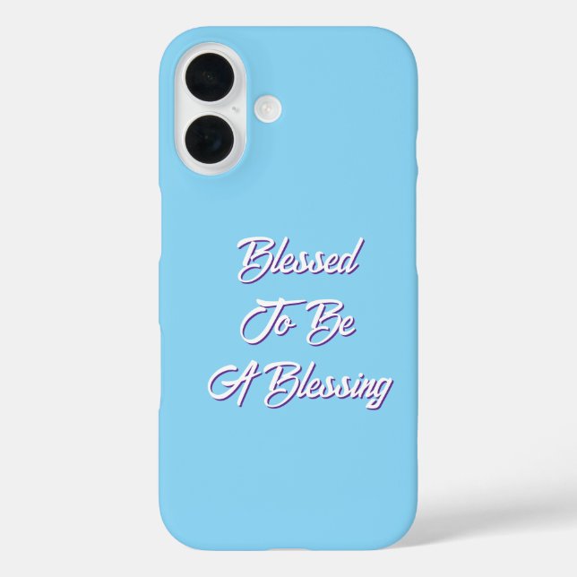 Blessed To Be A Blessing Blue Case-Mate iPhone Case (Back)
