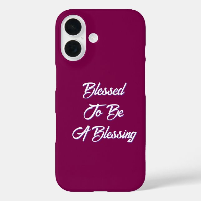 Blessed To Be A Blessing Wine  Case-Mate iPhone Case (Back)