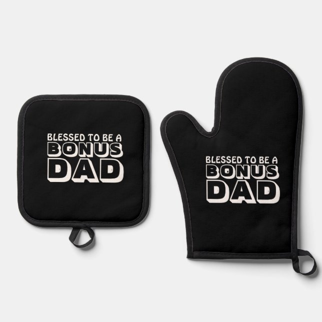 Blessed To Be A Bonus Dad Kitchen/Grill Gift Set (Front)