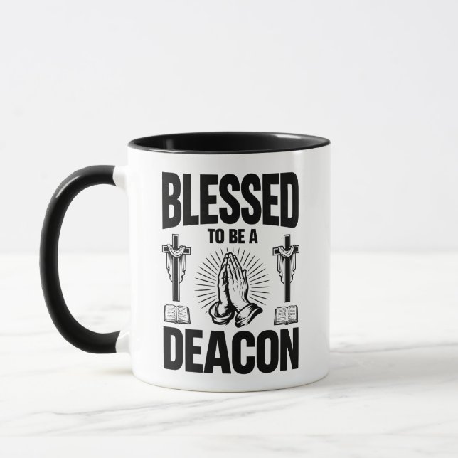 Blessed to Be a Deacon Inspirational Prayer Mug (Left)
