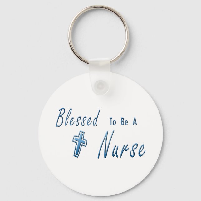 Blessed To Be A Nurse Key Ring (Front)