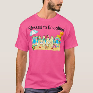 Blessed To Be Called Amma Summer Beach Happy Mothe T-Shirt