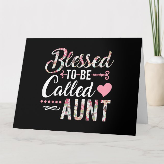 Blessed To Be Called Aunt Floral Women Gift Card (Front)