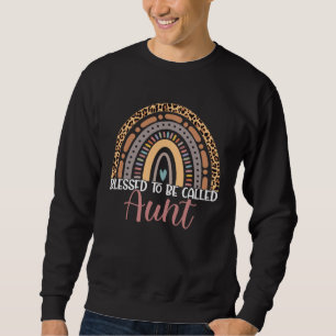 Blessed To Be Called Aunt Rainbow Leopard Mothers Sweatshirt