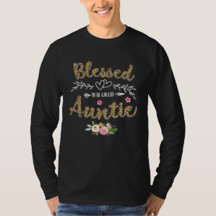 Blessed To Be Called Auntie  Pretty Leopard Print T-Shirt
