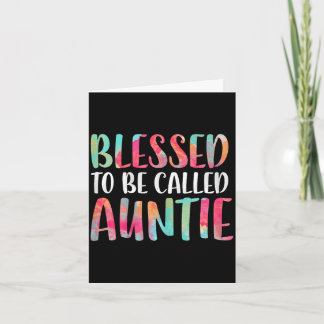 Blessed to be called auntie shirt women mothers da card