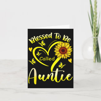 Blessed to be called auntie sunflower floral card