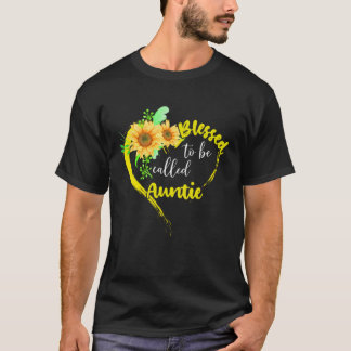 Blessed To Be Called Auntie Sunflower Mother s Da T-Shirt