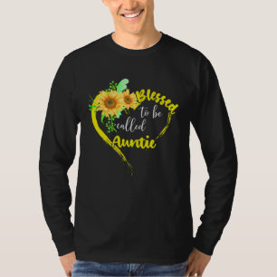 Blessed To Be Called Auntie  Sunflower Mother s Da T-Shirt