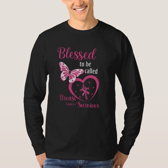 Blessed To Be Called Breast Cancer Survivor Faith T-Shirt (Front)